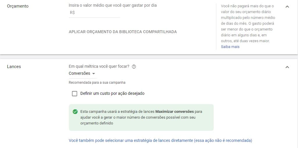 Configure os Lances inteligentes para uma campanha da Rede de Display -  Google Ads Ajuda