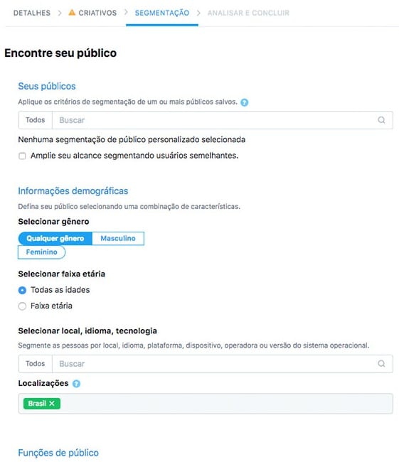 Configurar públicos-alvo Twitter Ads